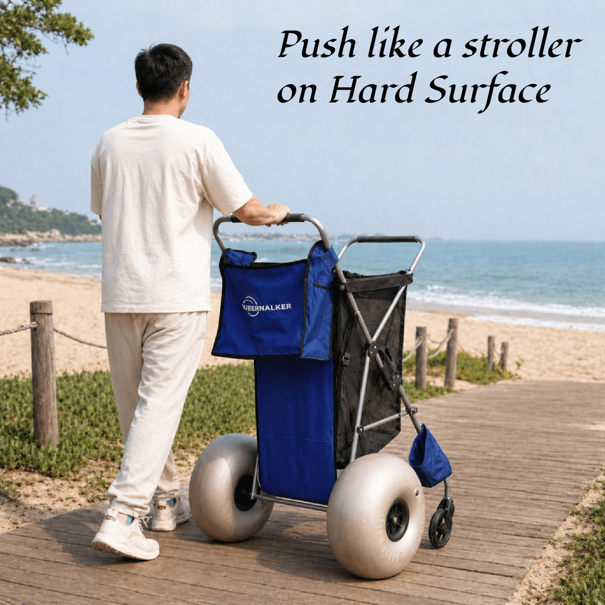 CRESTWALKER Beach Cart with 16‘’ Balloon Wheels