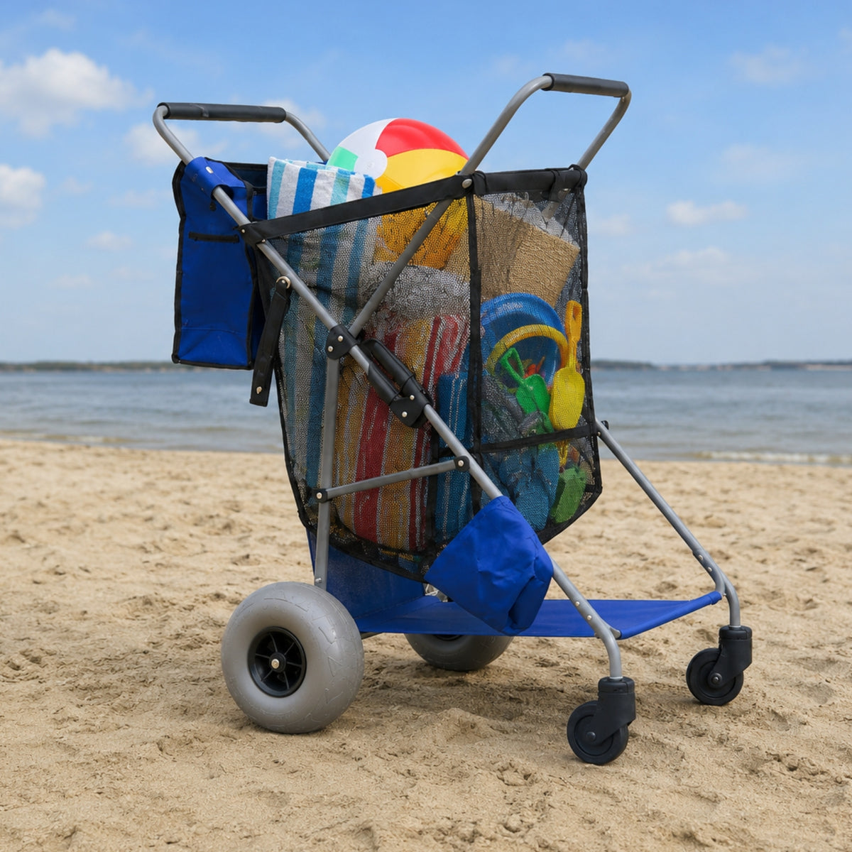 CRESTWALKER Beach Cart with 10‘’ Balloon Wheels