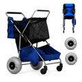 CRESTWALKER Beach Cart with 10‘’ Balloon Wheels, Upgraded Metal Base & 2-Zone Storage