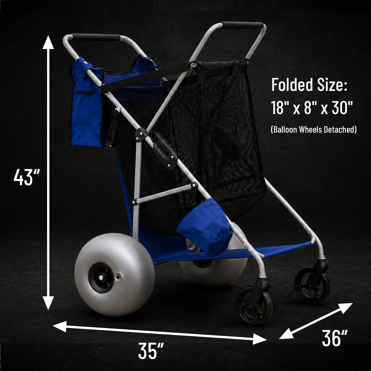 CRESTWALKER Beach Cart with 13‘’ Balloon Wheels