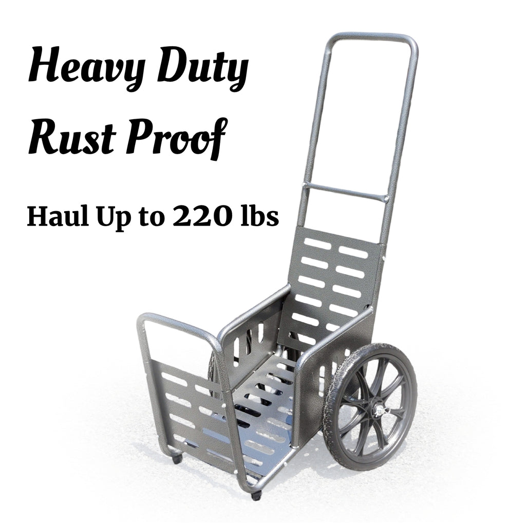 CRESTWALKER Firewood Cart with 16'' Solid Rubber Wheels