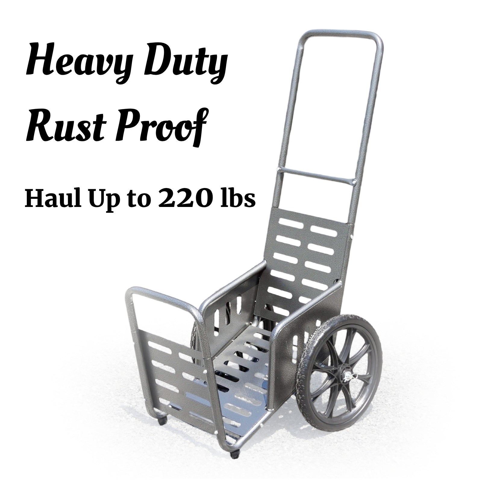 CRESTWALKER Firewood Cart with 16'' Solid Rubber Wheels