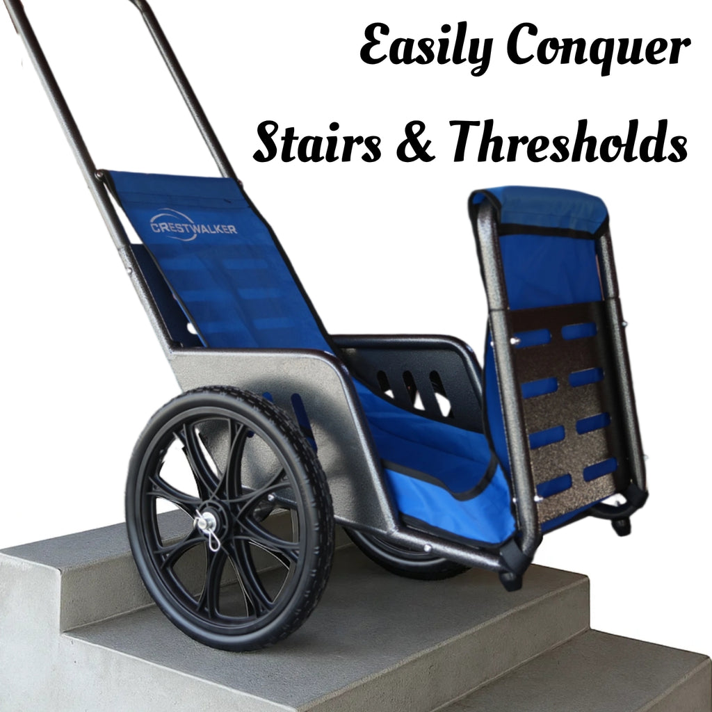 CRESTWALKER Firewood Cart with 16'' Solid Rubber Wheels