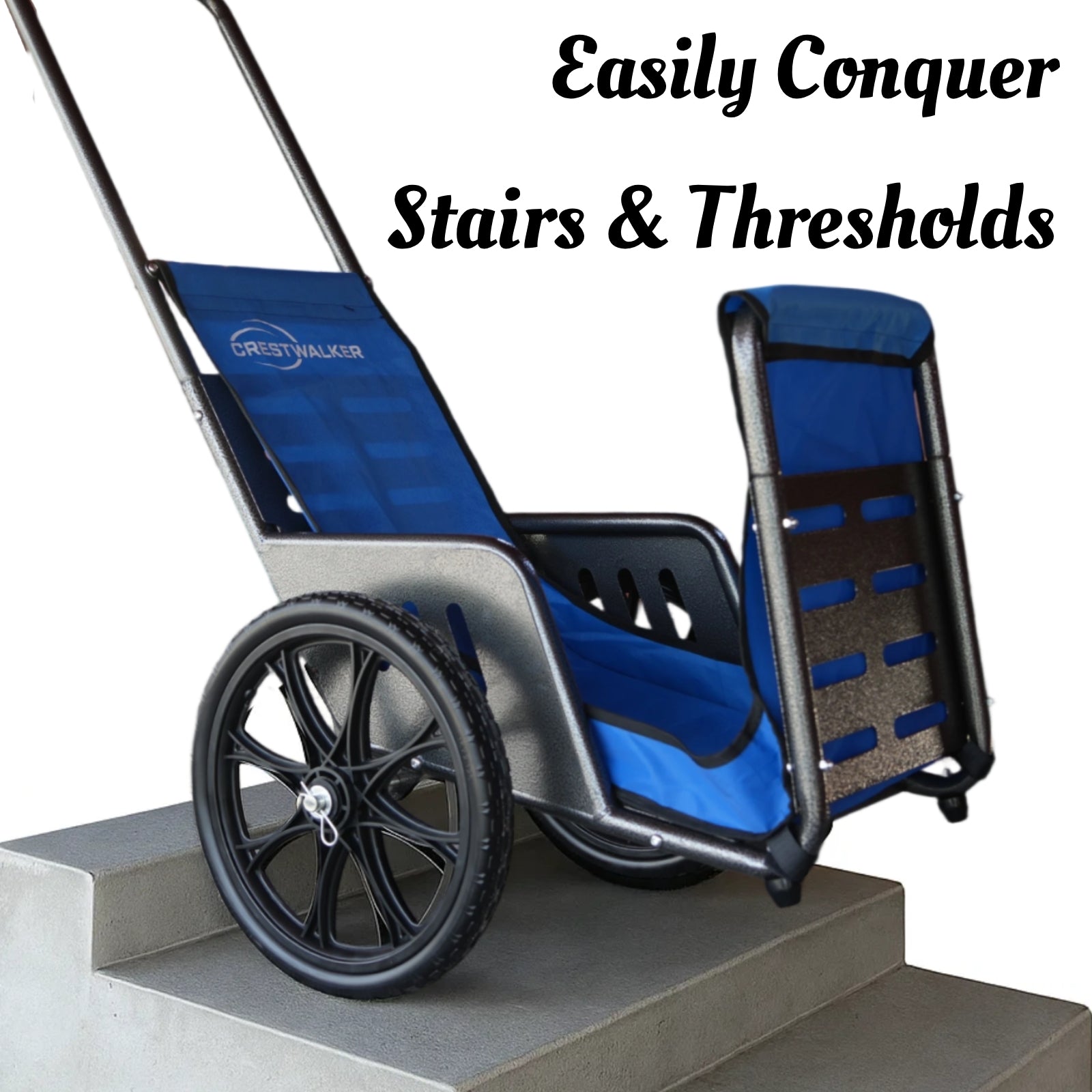 CRESTWALKER Firewood Cart with 16'' Solid Rubber Wheels