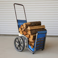 CRESTWALKER Firewood Cart with 16'' Solid Rubber Wheels