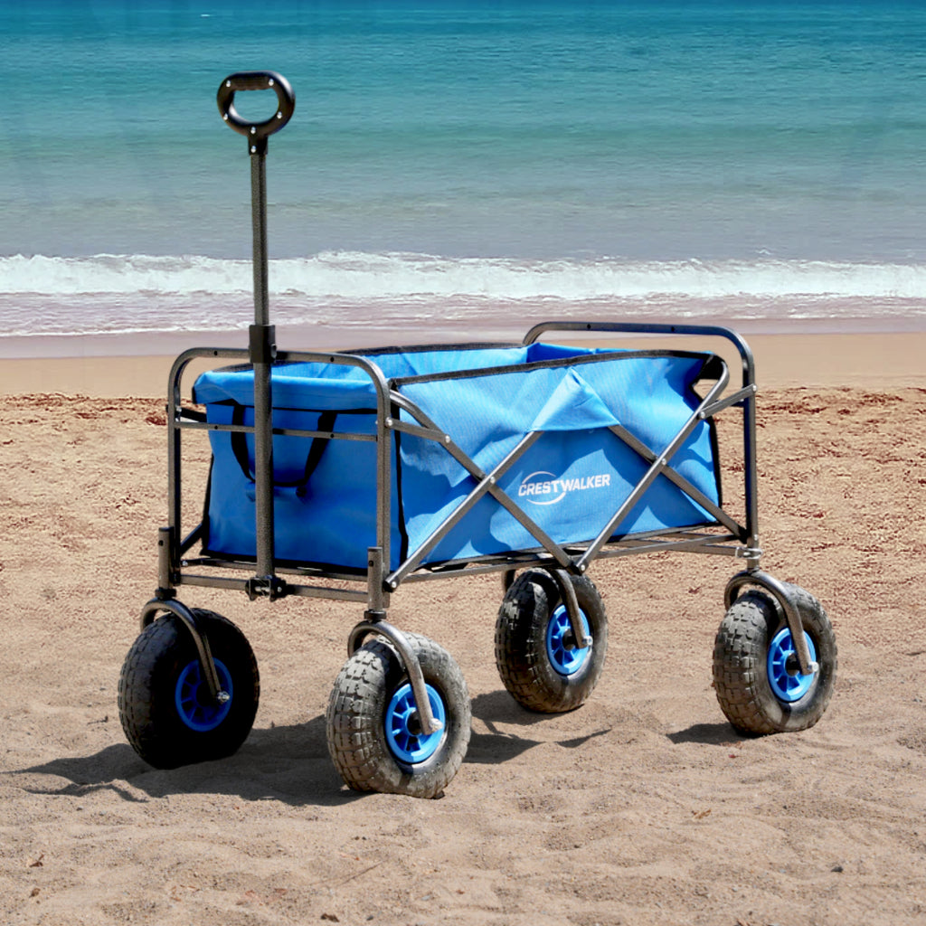CRESTWALKER Beach Wagon with 10'' Inflatable Rubber Wheels