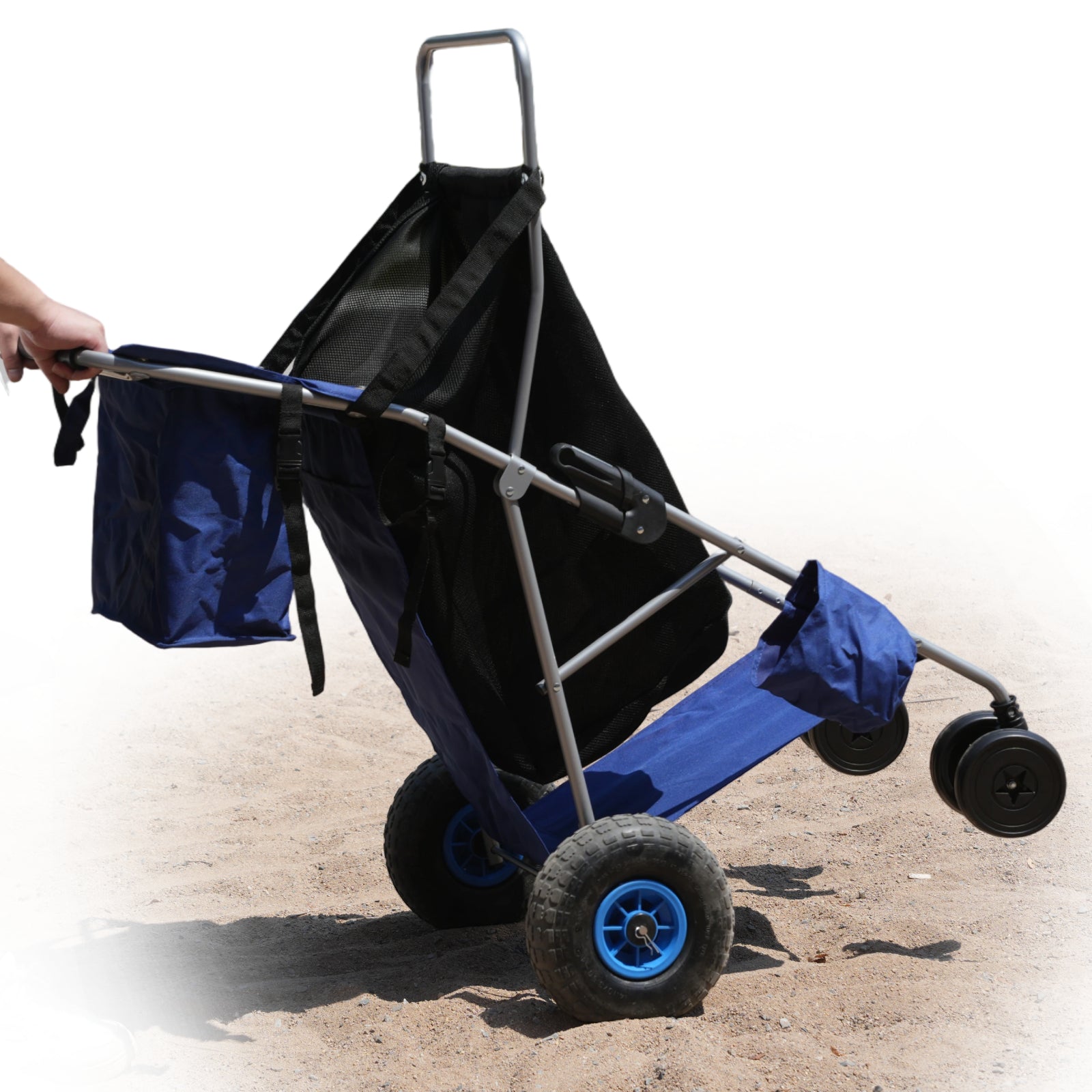 CRESTWALKER Beach Cart with 10‘’ Inflatable Rubber Wheels