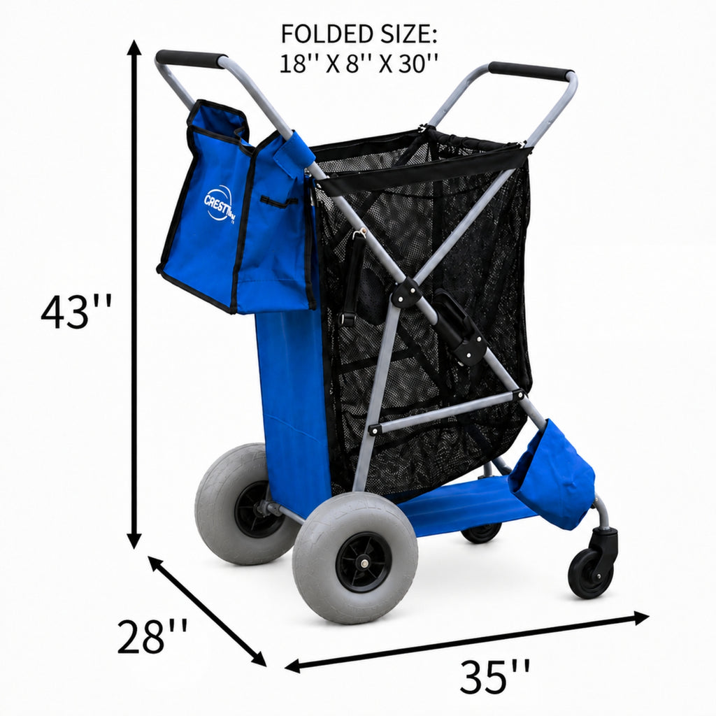 CRESTWALKER Beach Cart with 10‘’ Balloon Wheels
