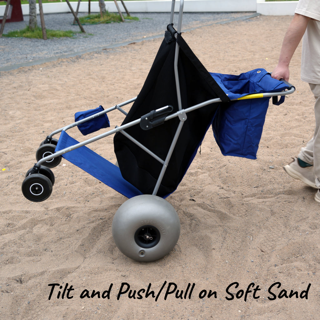 CRESTWALKER Beach Cart with 13‘’ Balloon Wheels
