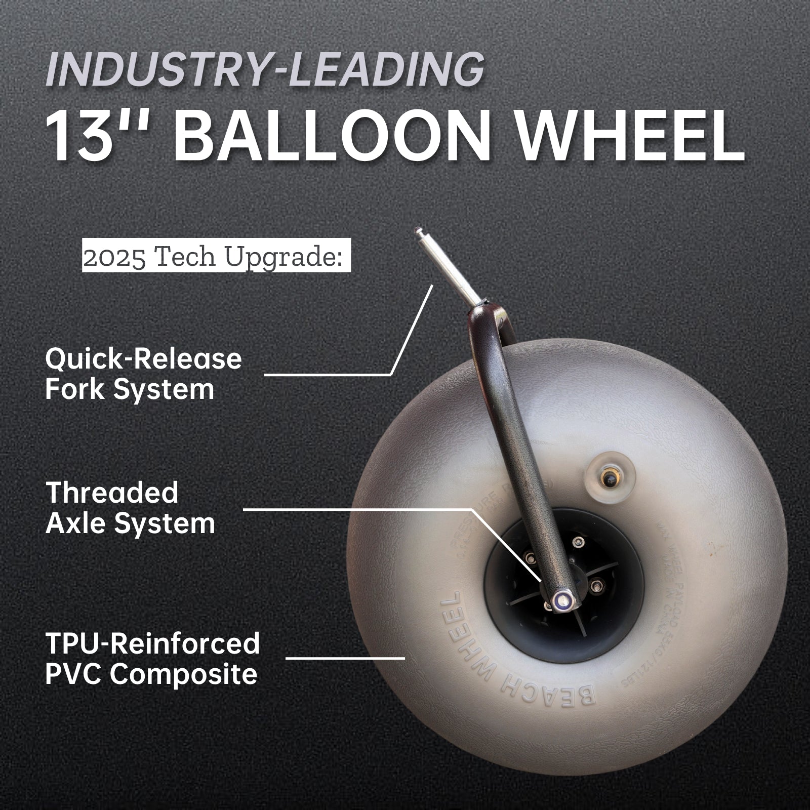 CRESTWALKER Beach Wagon with 13'' Balloon Wheels & Fishing Rod Holders