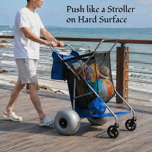 CRESTWALKER Beach Cart with 13‘’ Balloon Wheels